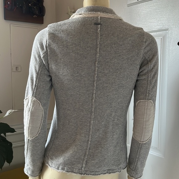 Ottod’ame Gray Speckled Cotton Distressed Blazer Jacket 6 - Picture 5 of 16